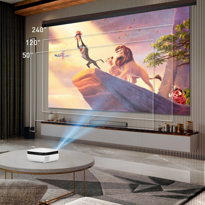 Bluetooth LCD Mini Projector, Native 720P Support 1080P Fhd,Set with Remote, AV Cable & More